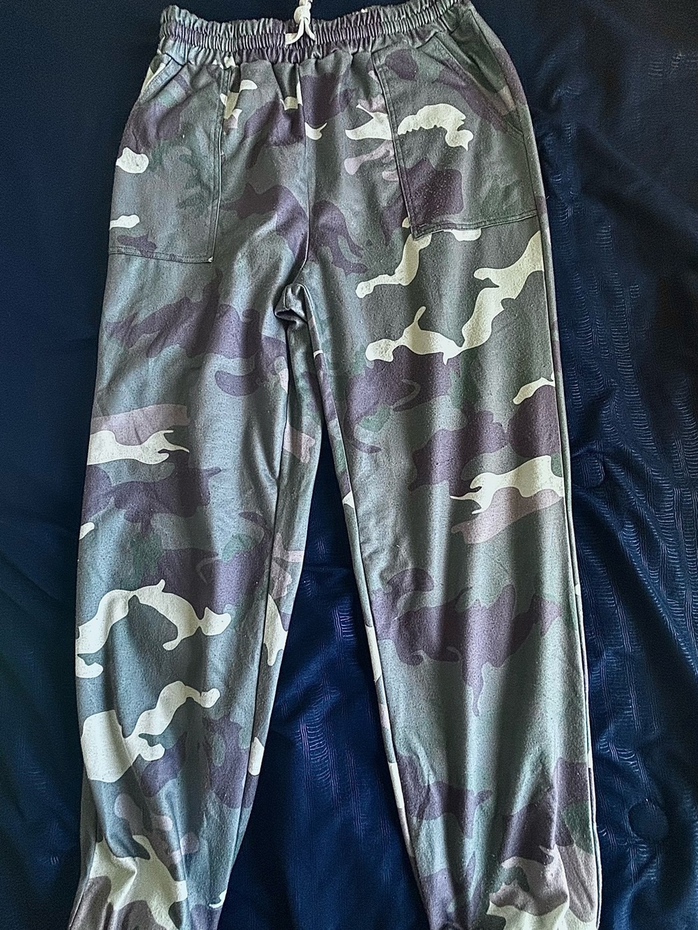 Gray & Purple Camo Jogger Pants